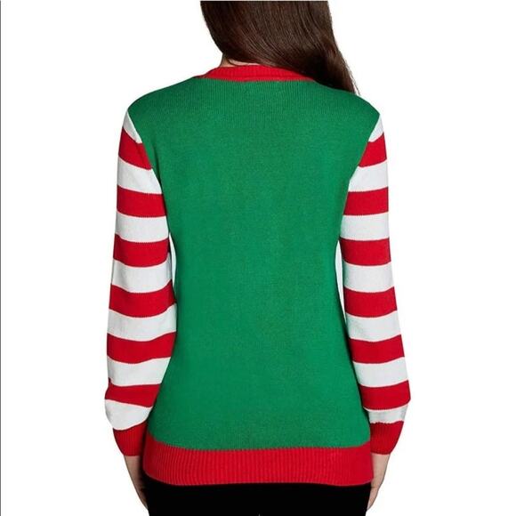 To Be Jolly Mrs. Clause Holiday Santa Sweater Size Large - Picture 2 of 8